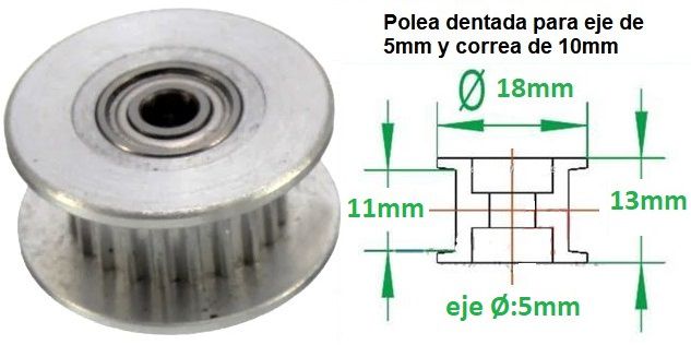 Poleas dentada con rodamiento